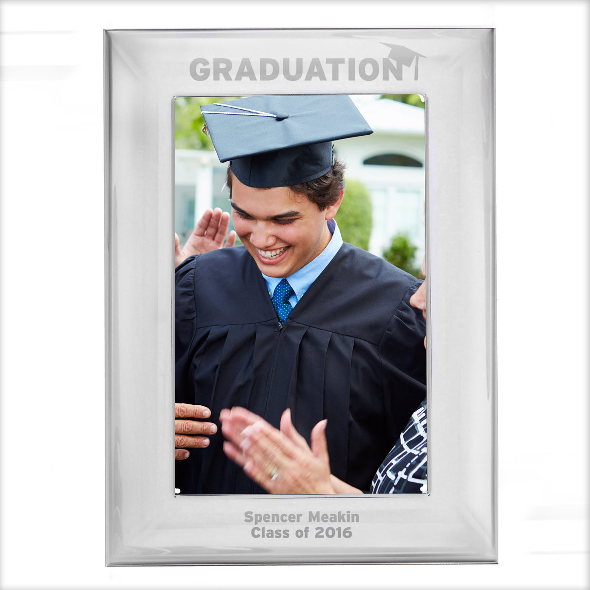 Personalised Silver Graduation 4x6 Photo Frame: 3 - Photo Frames By Gift Moments