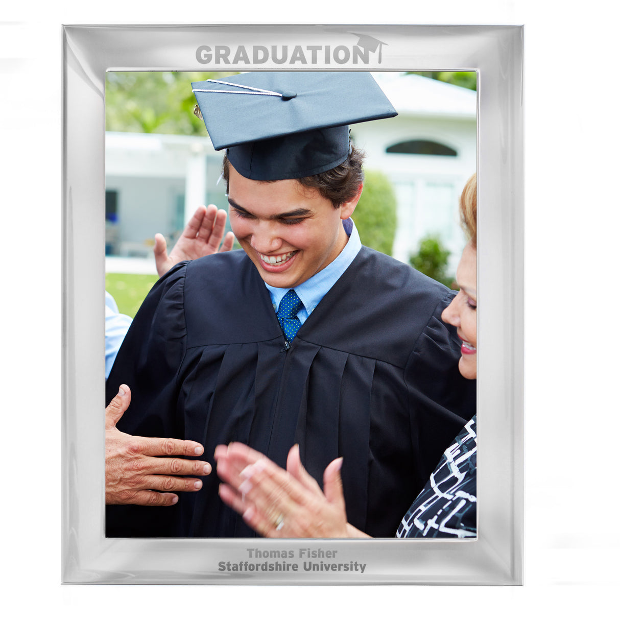 Personalised Graduation 10x8 Silver Photo Frame - Photo Frames at Gift Moments