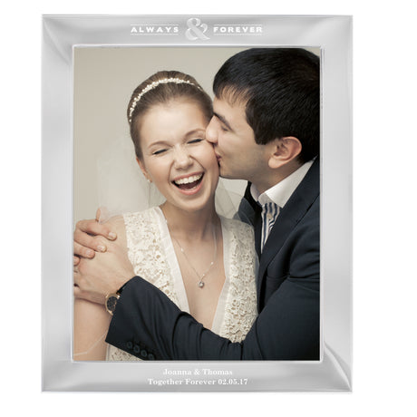 Personalised Always & Forever 10x8 Silver Photo Frame - Photo Frames at Gift Moments