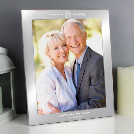 Personalised Always & Forever 10x8 Silver Photo Frame - Photo Frames at Gift Moments