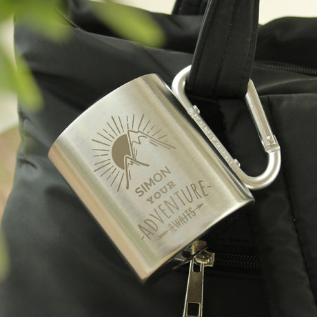 Personalised Adventure Awaits Stainless Steel Mug - Outdoor Mugs at Gift Moments