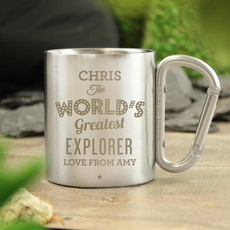 Personalised 'The World's Greatest' Stainless Steel Mug - Outdoor Mugs at Gift Moments