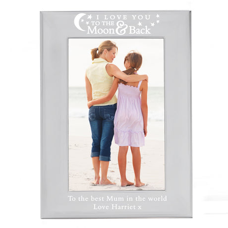 Personalised To the Moon and Back Silver Photo Frame - Photo Frames at Gift Moments