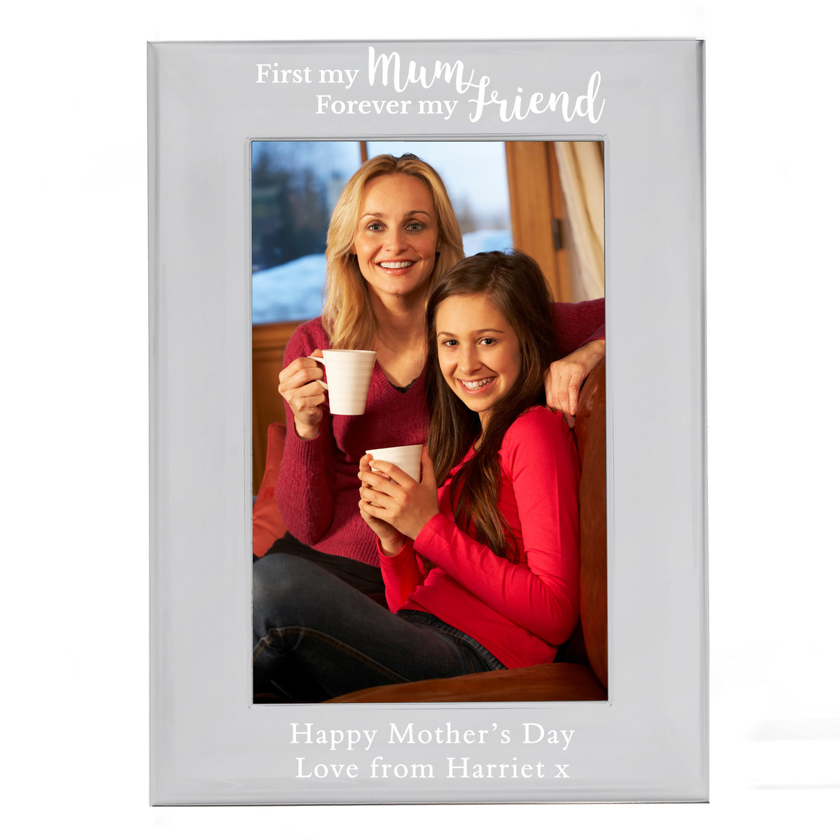 Personalised Silver Photo Frame for Mum: 2 - Photo Frames By Gift Moments