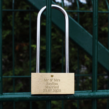 Personalised Engraved Love Padlock Default Title - Tools at Gift Moments