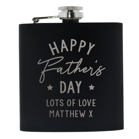 Personalised Father's Day Black Hip Flask - Hip Flasks at Gift Moments