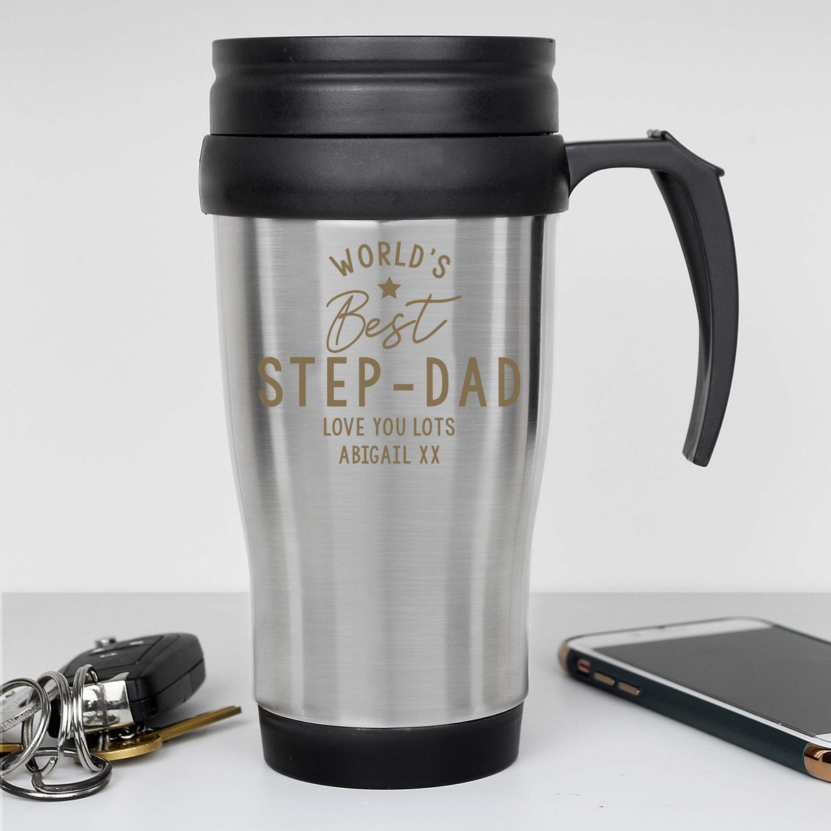 Personalised 'Worlds Best' Travel Mug - Travel Mugs at Gift Moments