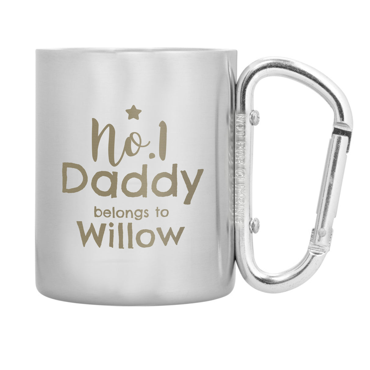 Personalised No.1 Daddy Stainless Steel Mug: 2 - Outdoor Mugs By Gift Moments