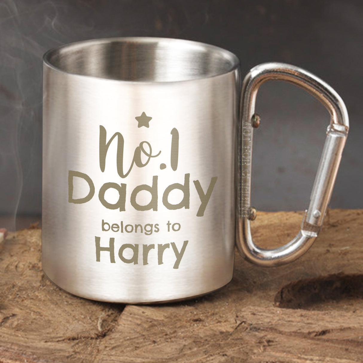 Personalised No.1 Daddy Stainless Steel Mug: 5 - Outdoor Mugs By Gift Moments