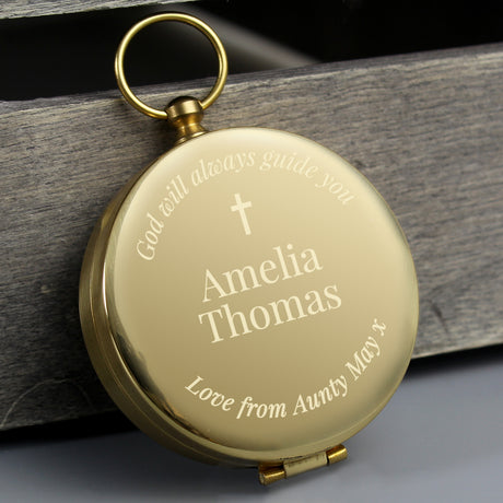 Personalised Religious Compass - A Guiding Keepsake - Compasses at Gift Moments