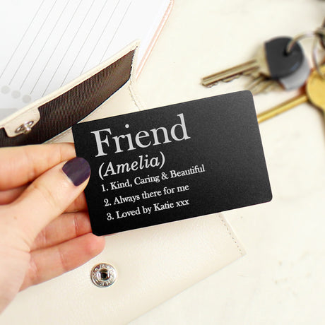 Personalised Definition Black Wallet Card - Keepsakes at Gift Moments