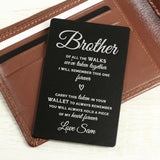 Personalised Of All The Walks Black Wallet Card - Keepsakes at Gift Moments