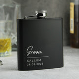 Personalised Black Stainless Steel Hip Flask: 7 - Hip Flasks By Gift Moments