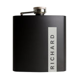 Personalised Name Only Black Hip Flask - Hip Flasks at Gift Moments