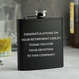 Personalised Free Text Black Hip Flask Default Title - Hip Flasks at Gift Moments