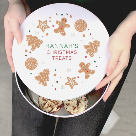 Personalised Christmas Cookies Cake Tin - Storage at Gift Moments