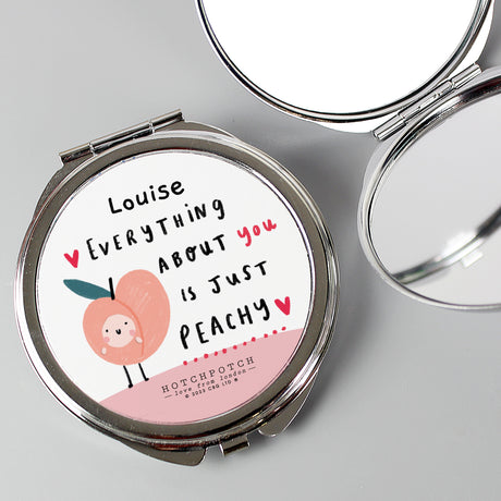 Personalised Hotchpotch Peachy Compact Mirror - Compact Mirrors at Gift Moments