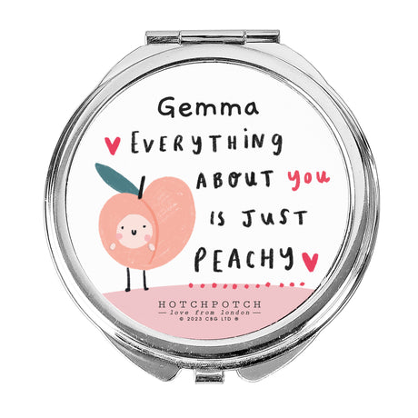 Personalised Hotchpotch Peachy Compact Mirror - Compact Mirrors at Gift Moments