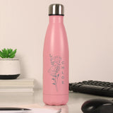 Personalised Floral Pink Metal Insulated Drinks Bottle - Water Bottles at Gift Moments