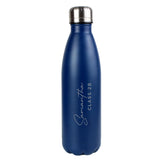 Personalised Two Lines Navy Metal Insulated Drinks Bottle - Water Bottles at Gift Moments