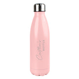 Personalised Two Lines Pink Metal Insulated Drinks Bottle - Water Bottles at Gift Moments