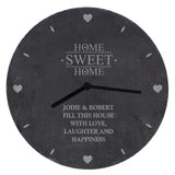 Personalised Slate Clock - Home Sweet Home: 5 - Clocks By Gift Moments