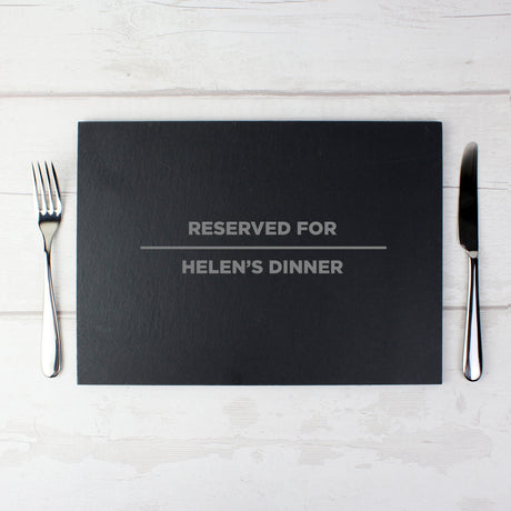 Personalised Classic Slate Rectangle Placemat - Placemats at Gift Moments