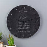 Personalised Anniversary Slate Clock - Clocks at Gift Moments