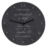 Personalised Anniversary Slate Clock - Clocks at Gift Moments