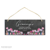 Personalised Hotchpotch Wild Flower Hanging Slate Plaque - Signs & Plaques at Gift Moments