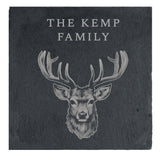 Personalised Stag Slate Coaster - Coasters at Gift Moments