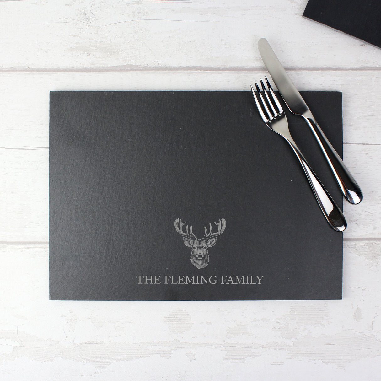 Personalised Stag Slate Placemat Default Title - Placemats at Gift Moments