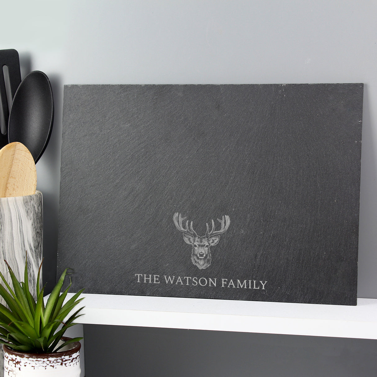 Personalised Stag Slate Placemat - Placemats at Gift Moments