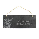 Personalised Highland Cow Slate Sign - Signs & Plaques at Gift Moments