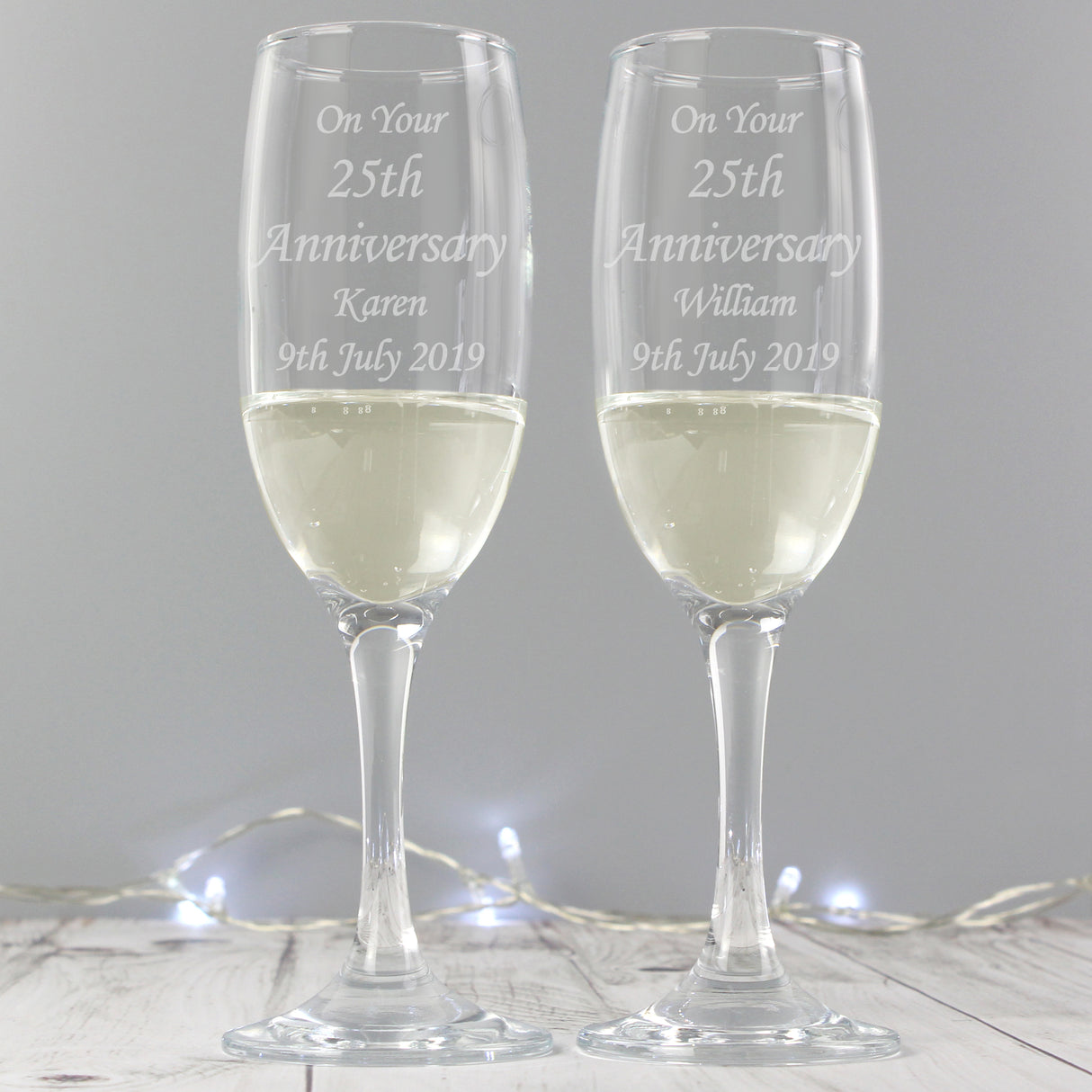 Personalised Celebration Pair of Flutes Default Title - Champagne Flutes at Gift Moments