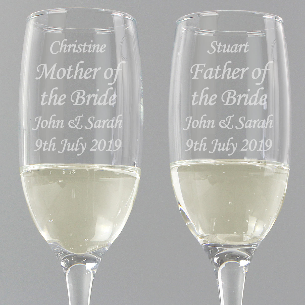 Personalised Celebration Pair of Flutes - Champagne Flutes at Gift Moments