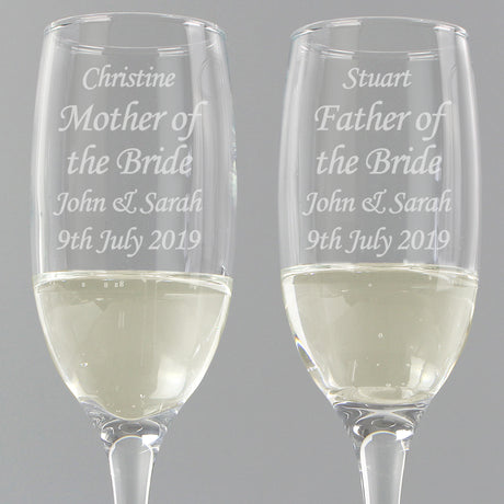 Personalised Celebration Pair of Flutes - Champagne Flutes at Gift Moments