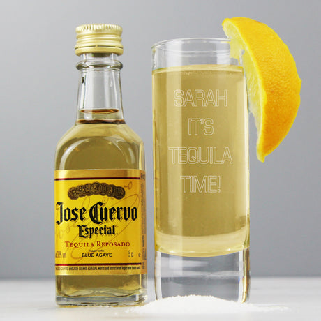 Personalised Shot Glass with Miniature Tequila Default Title - Alcohol Sets at Gift Moments