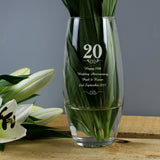 Personalised 20 Years Bullet Vase Default Title - Vases at Gift Moments