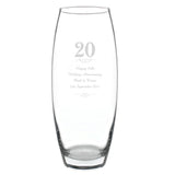 Personalised 20 Years Bullet Vase - Vases at Gift Moments