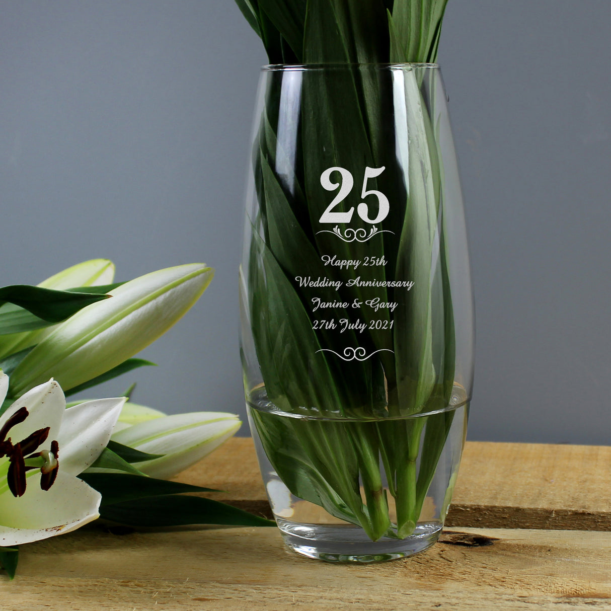 Personalised 25 Years Bullet Vase Default Title - Vases at Gift Moments