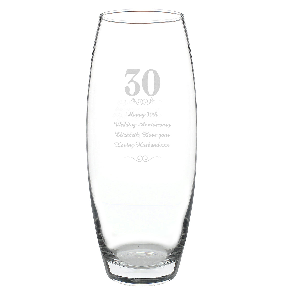 Personalised 30 Years Bullet Vase - Vases at Gift Moments