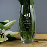 Personalised 40 Years Bullet Vase Default Title - Vases at Gift Moments