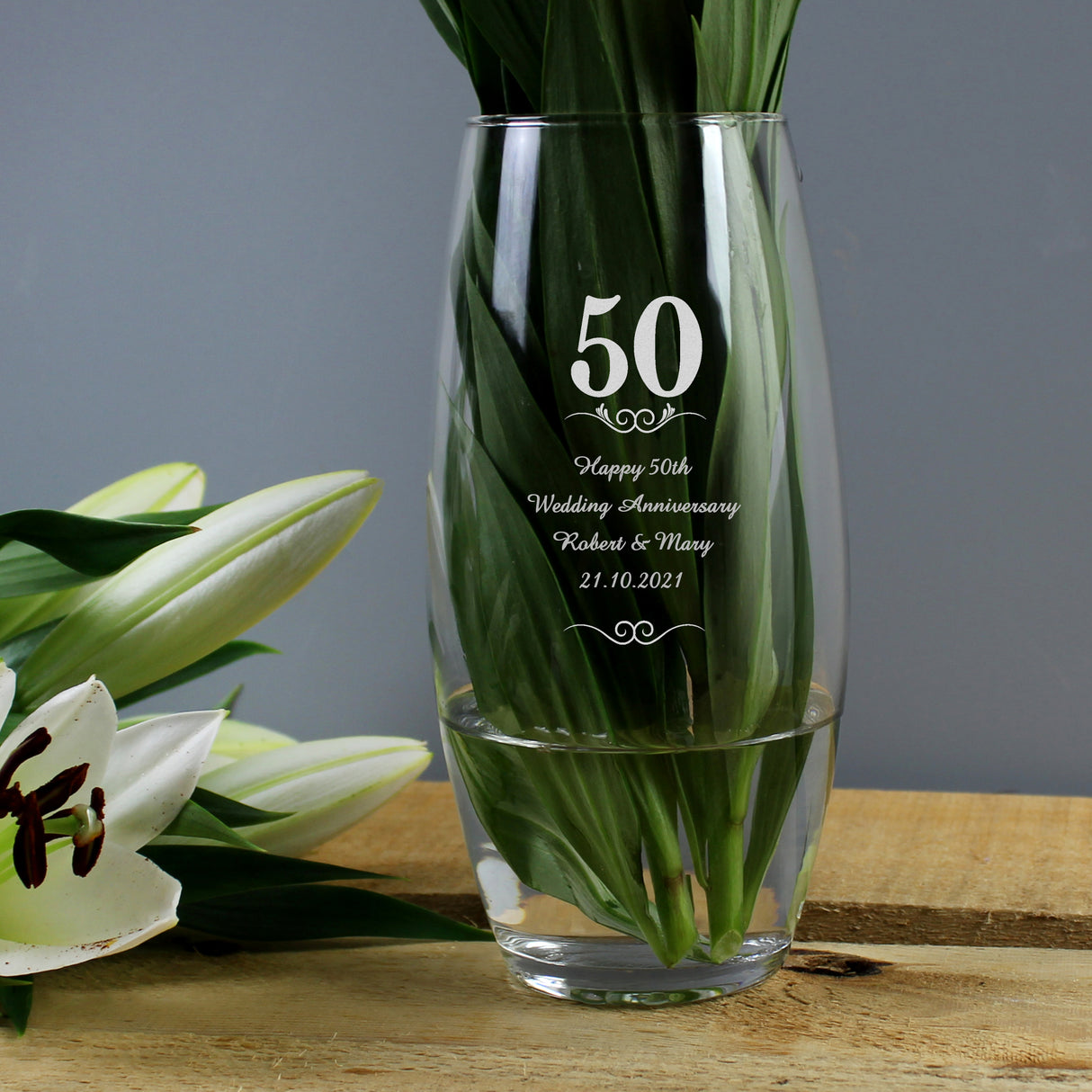 Personalised 50 Years Bullet Vase Default Title - Vases at Gift Moments