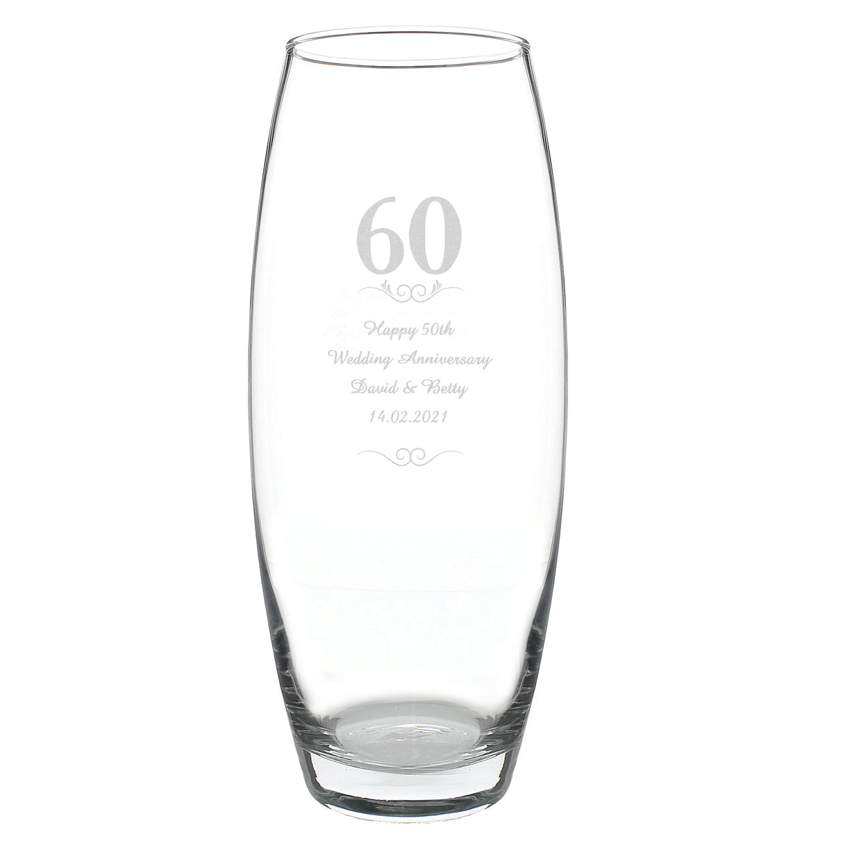 Personalised 60 Years Bullet Vase - Vases at Gift Moments