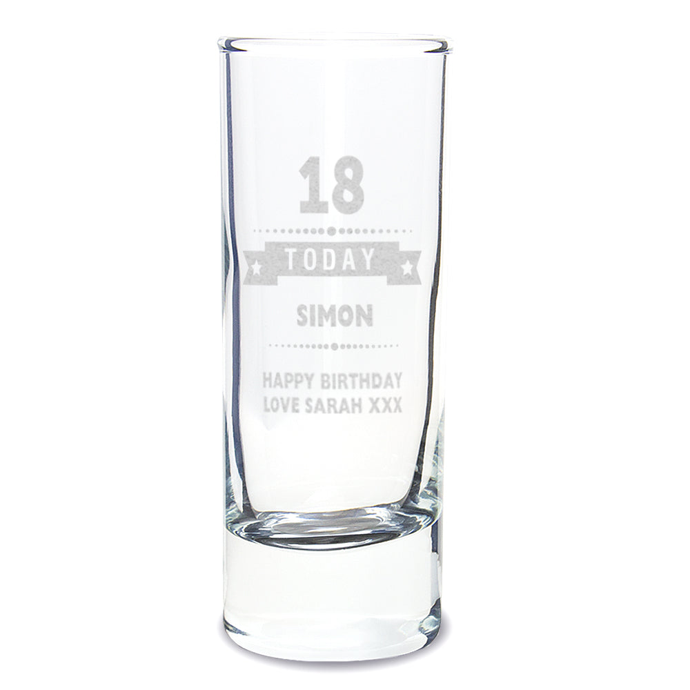 Personalised Birthday Star Shot Glass - Shot Glasses at Gift Moments