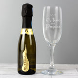 Personalised Prosecco Flute & Mini Bottle Set: 1 - Alcohol Sets By Gift Moments