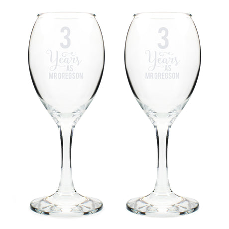 Personalised Years As... Wine Glass Set - Wine Glasses at Gift Moments