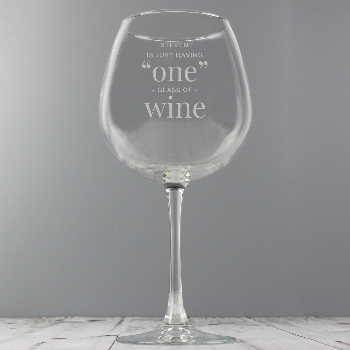 Personalised One Glass Wine Bottle Glass: 3 - Wine Glasses By Gift Moments