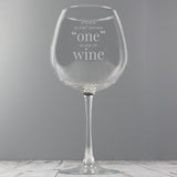 Personalised One Glass Wine Bottle Glass: 3 - Wine Glasses By Gift Moments